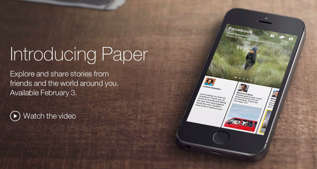 Facebook Paper tar sig an Flipboard