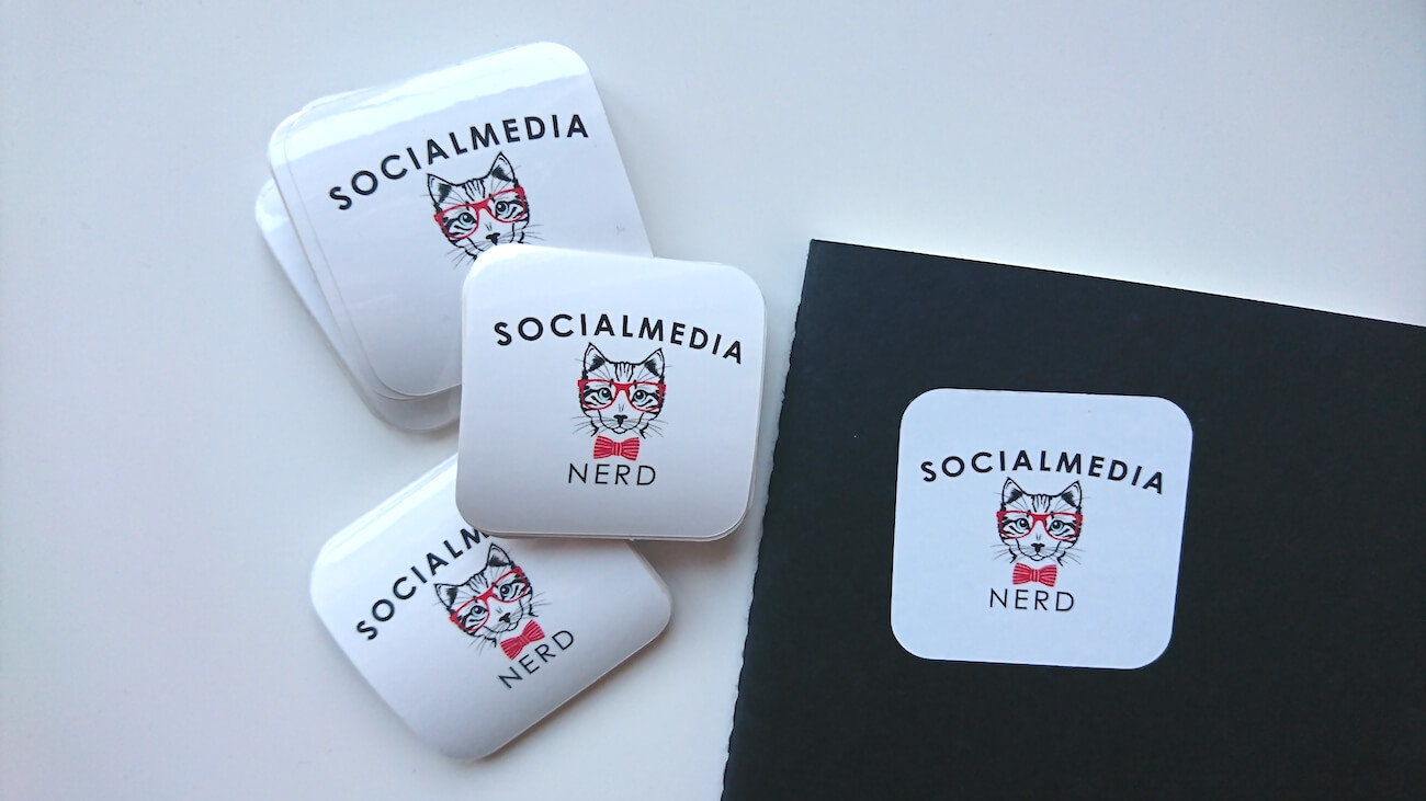 Social Media Nerd stickers