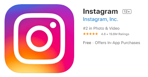 Instagram-appen i App Store.
